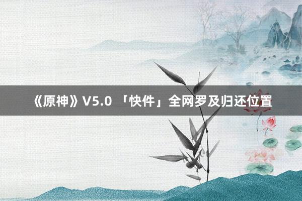 《原神》V5.0 「快件」全网罗及归还位置