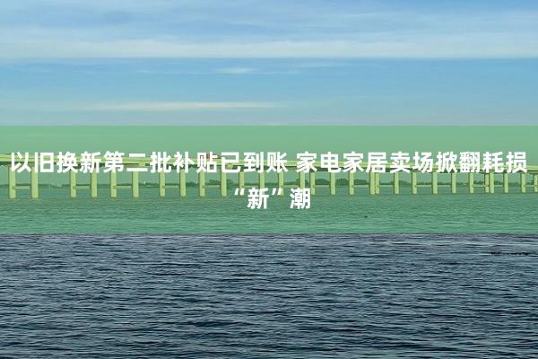 以旧换新第二批补贴已到账 家电家居卖场掀翻耗损“新”潮